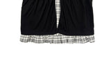 [Fake Layered] Devin Check Frill Layered Blouse