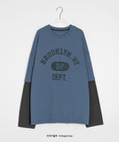 [unisex] Clean Layered Color Matching Over Long Sleeve Tee