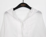 Dinte Lace Frill Hooded Shirt