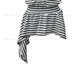 Witty Stripe Flare Halter Sleeveless