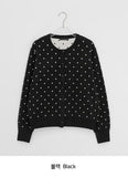 Yuhri Dot Round Knit Cardigan