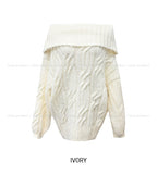 Hayni Bold Cable Off-Shoulder Knit