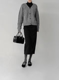 Olly Shetland Wool Cable Cardigan