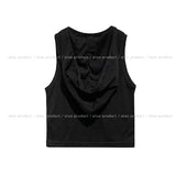 Bare Button Linen Hooded Sleeveless