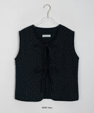 Heekin Corduroy Pattern Brushed Ribbon Vest