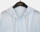 Onyu see-through frill dot windbreaker zip-up