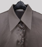 Cuff silky blouse