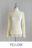 Tight Creamy Half-Neck Basic T-shirt