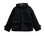 (20% Wool) Leon padded half coat