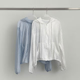 Lovely Dot Back Frill String See-through Windbreaker Jacket