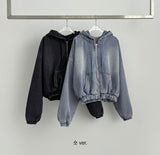 Casual Street Boa Fur Lining Warm Hood Denim Jacket
