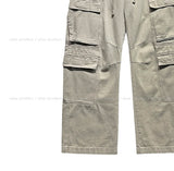 Deep multi 4 pocket wide cargo pants