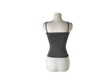 Essen Stripe Shirred Ribbon Lace Sleeveless