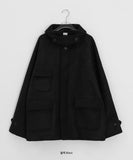 [unisex] Popis Wool High Neck Half Coat