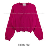[U-BASIC] Basic Balloon Cropped Cardigan