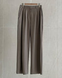 Pitched Pintuck Wide Slacks Pants
