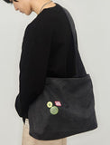 Cotton Canvas Badge Cross Bag
