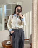 Luaka Pin Tuck Wide Slacks