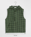 [unisex] Loved Summer Check Hooded Vest