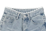 Naon Lace Washing Bootcut Denim Pants