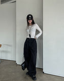 Wellow D-ring cotton balloon pants