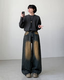 Howling Side Pintuck Denim