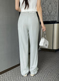 Light Cool Pintuck Wide Slacks