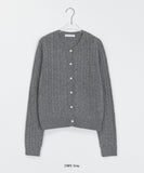 Recomi Cable Round Wool Knit Cardigan