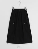 Kebu Nylon Cargo Banding Long Skirt