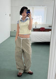 HERRINGBONE CARGO PANTS