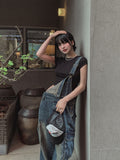 [U-BASIC] Lip Ribbed Crop Cap Short Sleeves