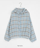 Latoli Summer Check Hooded Zip-up Wind Jumper