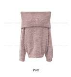 Bunny Boucle Off-Shoulder Knit