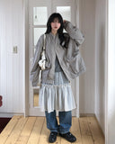 Dusty Pocket String Field Bomber Jacket