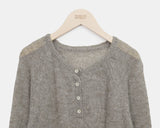 Terran Raglan Button Round Knit