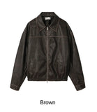 Pero Vintage Washing Leather Jacket