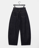 [MADE] Rude Raw Denim Stitch Balloon Fit Wide Long Pants