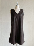 Cadell Layered See-Through Polar T-Shirt and Leather One Piece Set