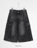 Gus Denim Cargo Bermuda Pants