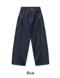 Dian Pocket Washed Denim Pants