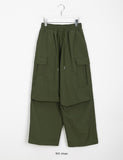 [unisex] LC banding brushed cargo parachute pants