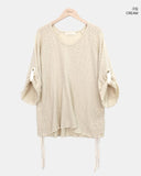 Mi Kim Roll-Up Three Quarter T-Shirt
