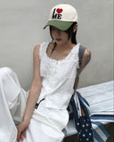 PUNCHING LACE SLEEVELESS BL