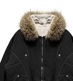 [Lining Fur] Trisher Raccoon Fur Cut Padding Jumper