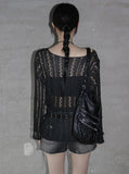 Muir boatneck mesh knit