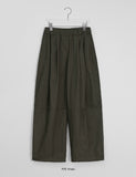 Moniki banding string rivet cut pin tuck wide pants