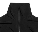 Noki shirring zip-up jacket