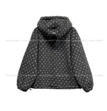 Sage Dot Boucle Hood Zip-Up
