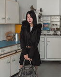 Folding Corduroy Pleated Skirt