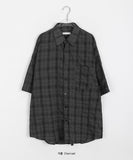 [unisex] Ototo Over Check Short Sleeve Shirt